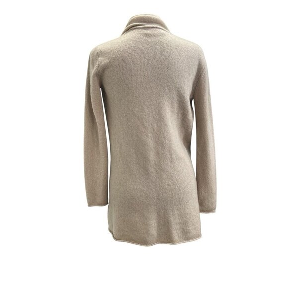 Beryll | O/S | 100% Cashmere Super Soft Beige Open Front Cardigan Sweater - Picture 2 of 9